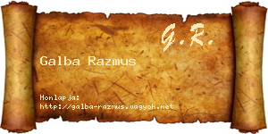 Galba Razmus névjegykártya